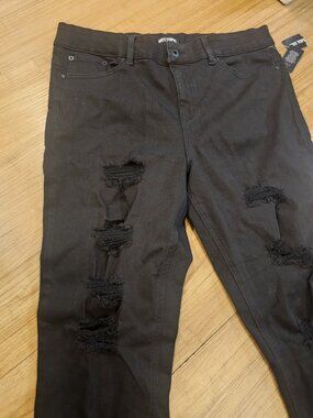 Hot Topic Ziggy Jeans Black Denim Skinny Juniors Size 17 Womens
